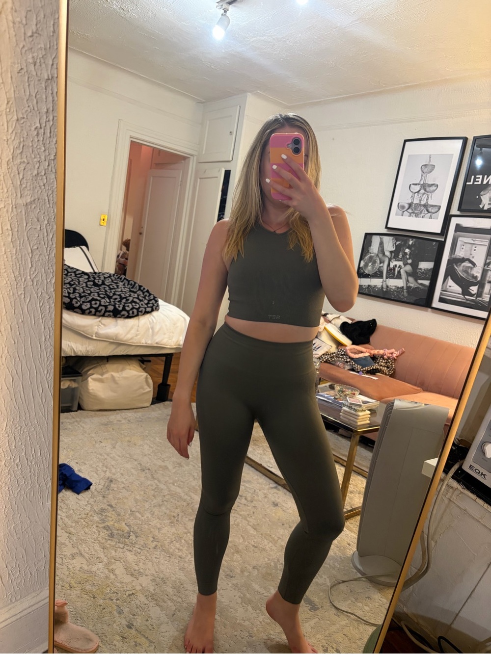 SET Active Ribbed Grey Workout Set - Picture 2 of 7